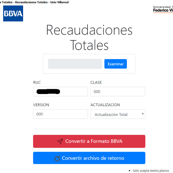 Aplicaciones BBVA – Convertidores PHP